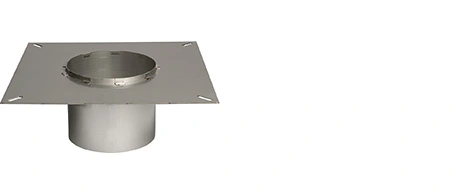 Exodraft Firkantet Flens FR3 Til Stålpipe 395x395mm