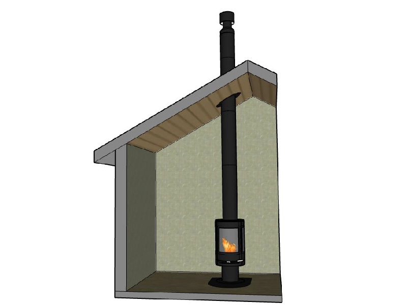 Gram Stålpipe (C) Ø150 L300 Cm JL - Billede 3