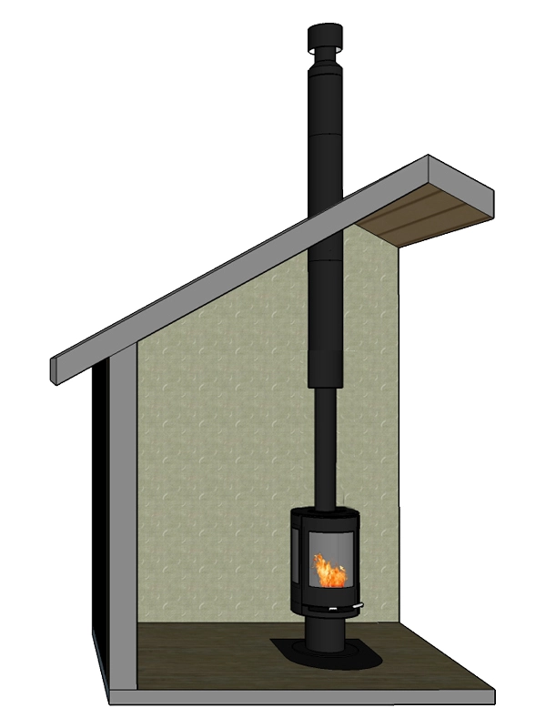 Gram Stålpipe (C) Ø150 L300 Cm Uiso/iso (150/150) JL - Billede 2