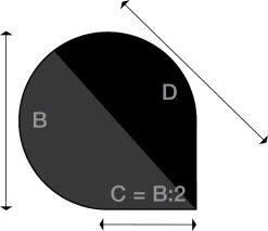 Fåvne Underlagsplate G Emalje Sort/Grå Dråpe