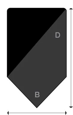 Fåvne Underlagsplate H Emalje Sort/Grå Hjørneplate