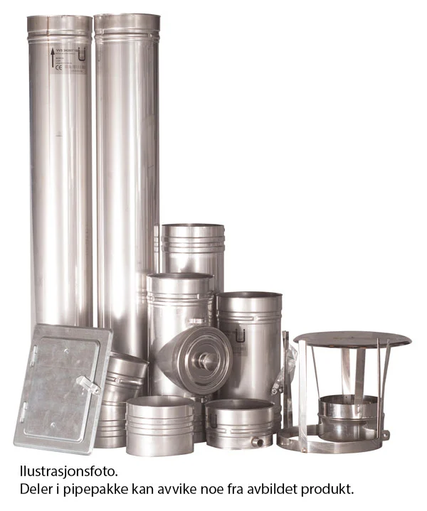 Beckmann Kpl. Pipeforing 800 Cm Stål Ø150 M/2 Uttak