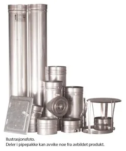 Beckmann Kpl. Pipeforing 800 Cm Stål Ø150 M/1 Uttak