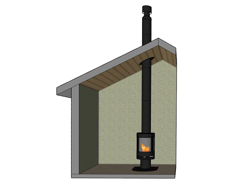 Gram Stålpipe (C) Friskluft Ø200 L500 Cm - Billede 3