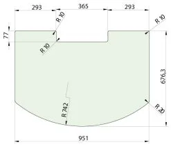 Heta Underlagsplate Glass Til 500-serien