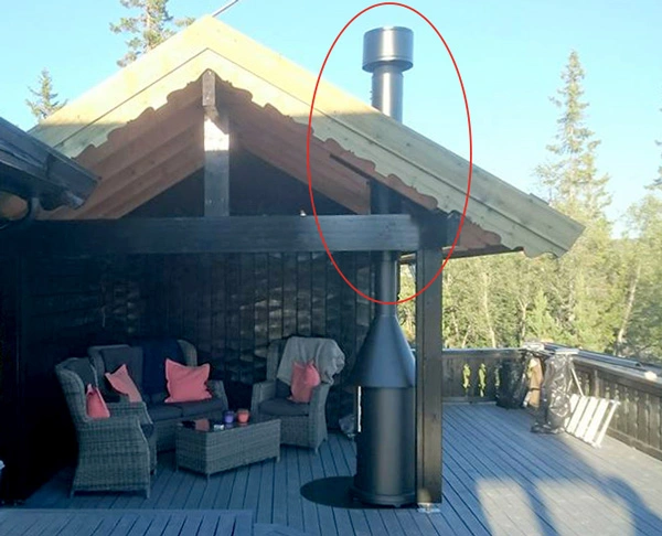 Firestar Stålpipehette M/vindavviser Ø200 - Billede 2